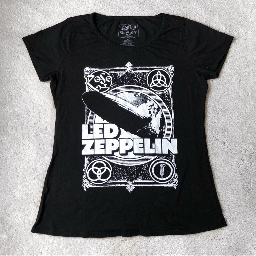 Led Zepplin Black Shirt Size L